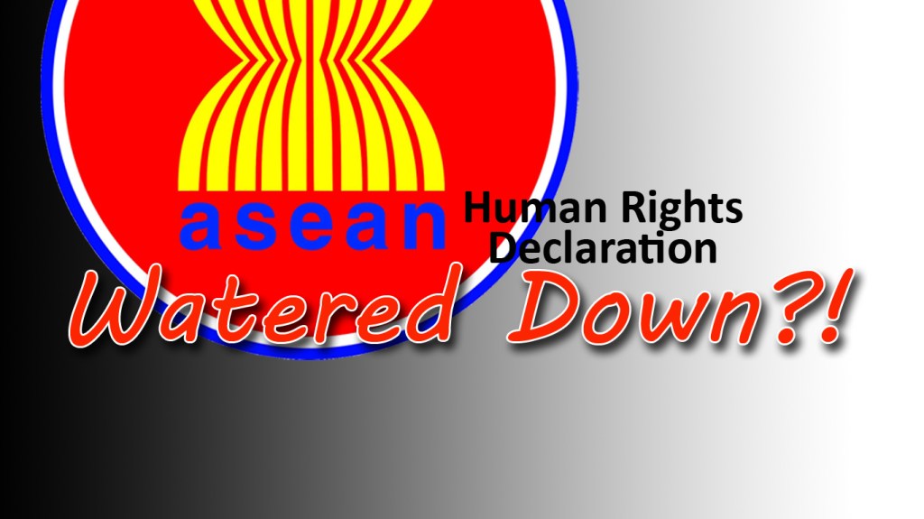 [From the web] Asean waters down human rights draft: leaked document -Mizzima&nbsp;News