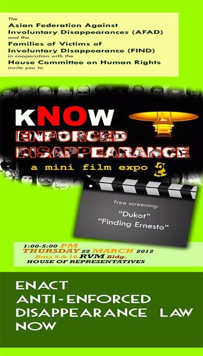 [Event] “KNOW ENFORCED DISAPPEARANCE,” a mini film&nbsp;expo