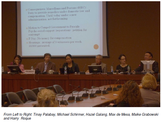 [From the web] Action Network Human Rights-Philippines held Side Event at the 19th Session of the UN Human Rights Council in&nbsp;Geneva