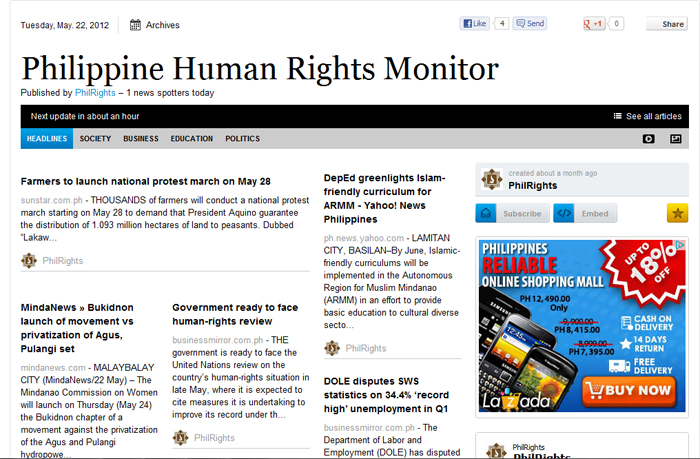 [Featured site] Philippine Human Rights Monitor by&nbsp;PhilRights