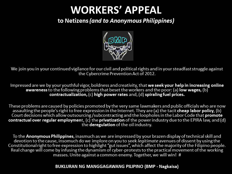 [Appeal] Worker’s Appeal to Netizens&nbsp;-BMP