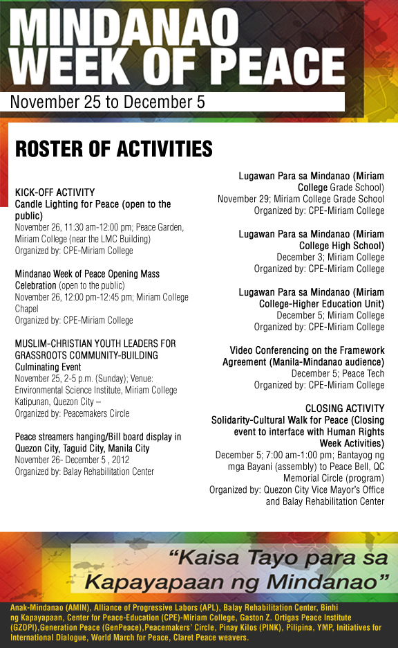 [Event] Mindanao week of&nbsp;peace