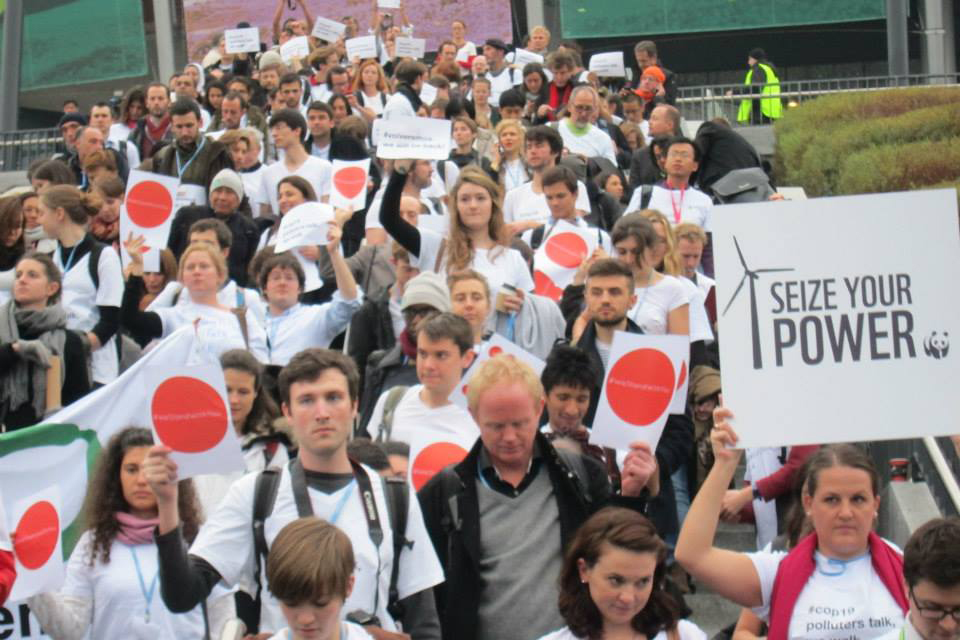 Mass walk-out at UN climate change talks. Photo extracted from Herbert Docena FB