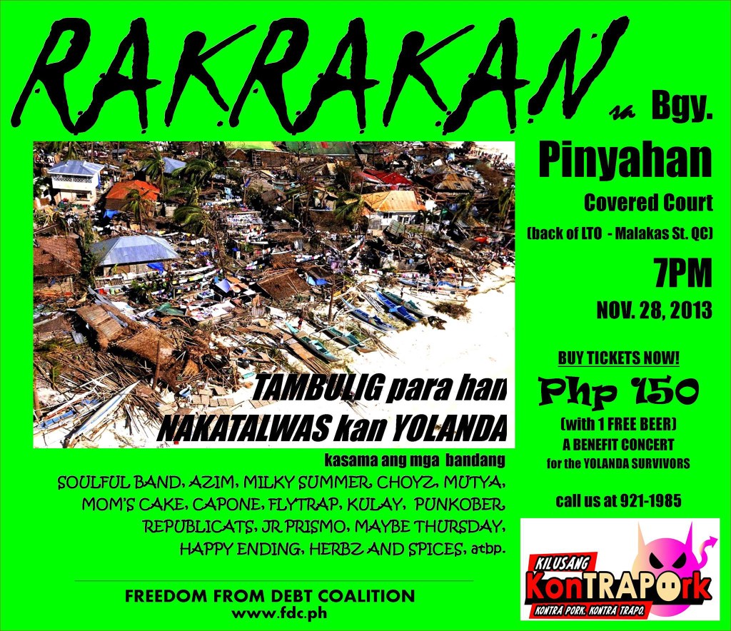 [Event] RAKRAKAN sa Bgy. Pinyahan covered court (a benefit concert for Yolanda survivors). By Kilusang&nbsp;#KonTRAPOrk