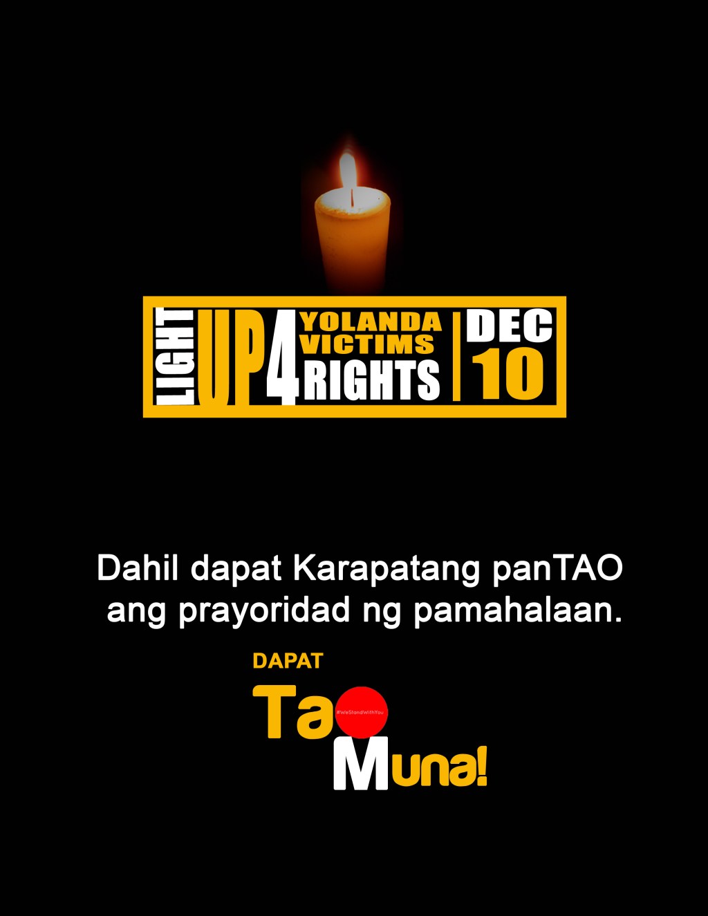 [Statement] “ Kulang-kulang na pamamahala, tao ang kawawa !” Dapat Tao Muna&nbsp;!