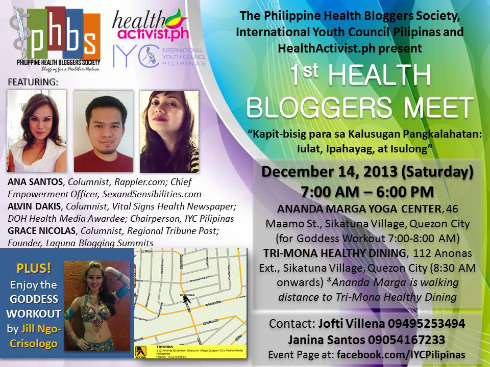 [Event] 1st PHBS Health Bloggers Meet -healthactivist.ph