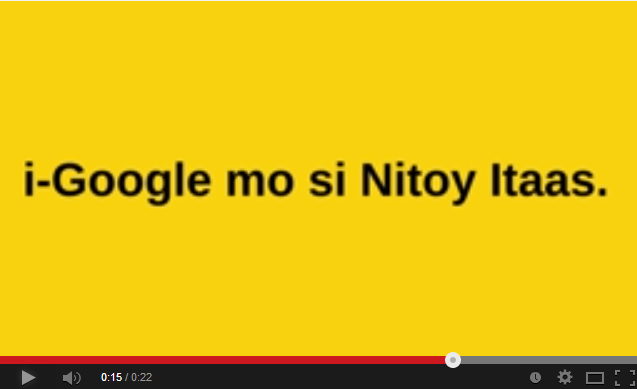 [Video] I-google mo si Nitoy Itaas. #IpakilalasiNitoykayPNoy!