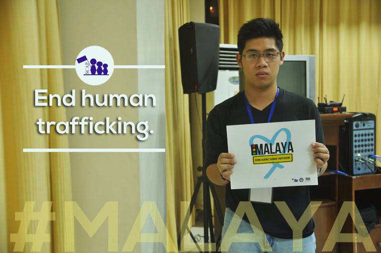 #MALAYA End Human Trafficking campaign and Photo by SCAP
