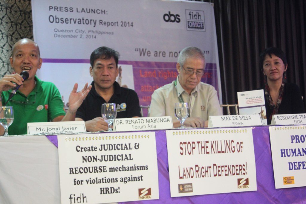 [Press Release] PH human rights defenders, courageous, tenacious and endangered- international human rights&nbsp;report