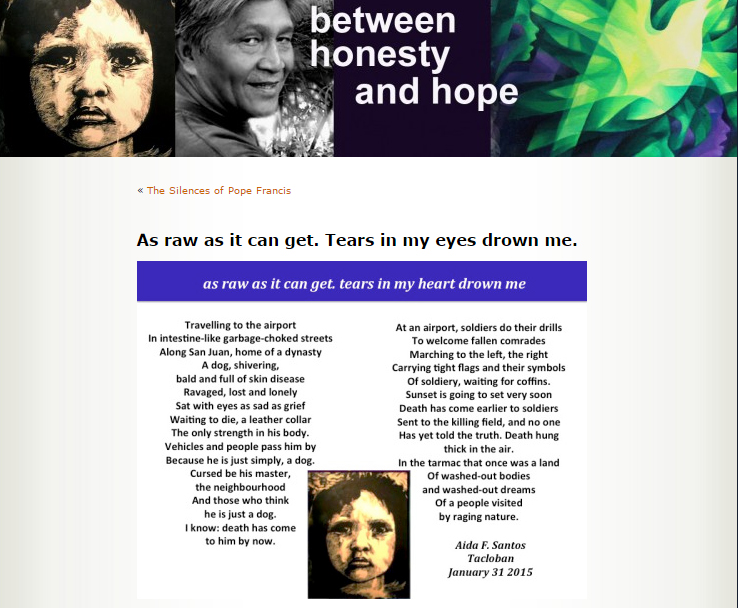 [From the web] As raw as it can get. Tears in my eyes drown me. by Ed Dela&nbsp;Torre