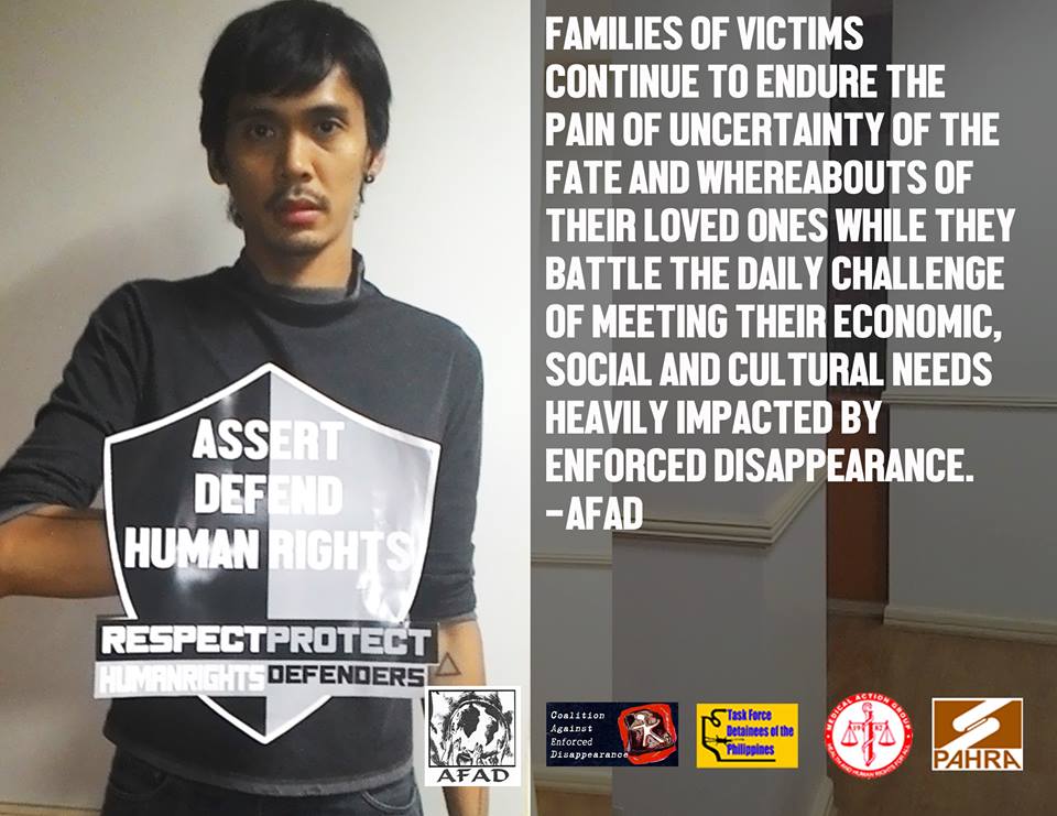 Ron De Vera, ASIAN FEDERATION AGAINST ENFORCED DISAPPEARANCE (AFAD)