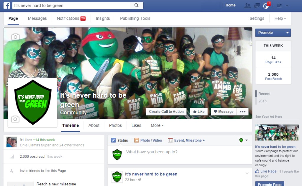 Screen grab its vever hard to be green