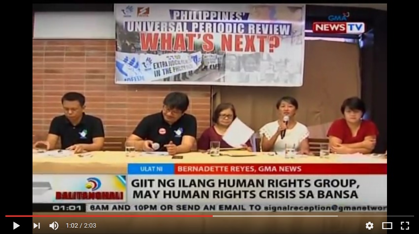 [In the news] Giit ng ilang human rights group, may human rights crisis sa bansa&nbsp;-GMAnews