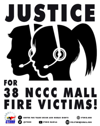 [From the web] On Davao fire, hold PEZA, DOLE and other government units and corporations accountable&nbsp;-CTUHR