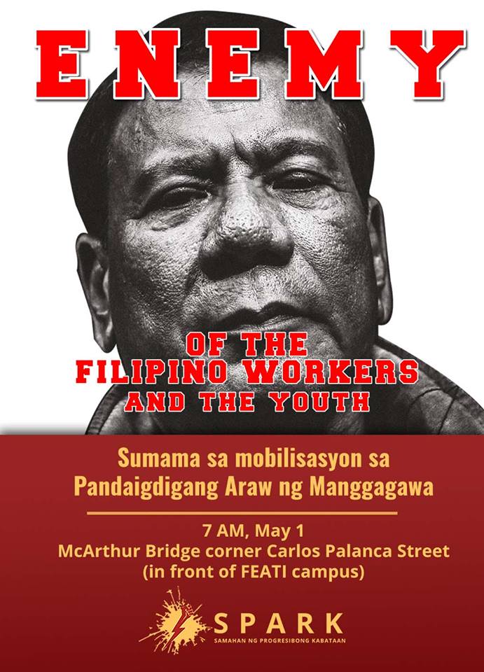 [Statement] DUTERTE: Kaaway ng Manggagawa’t Kabataang Pilipino&nbsp;-SPARK