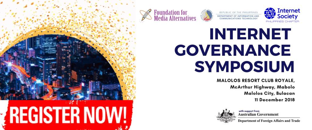 [Event] Call for registration: Internet Governance Symposium (Luzon leg)&nbsp;-FMA