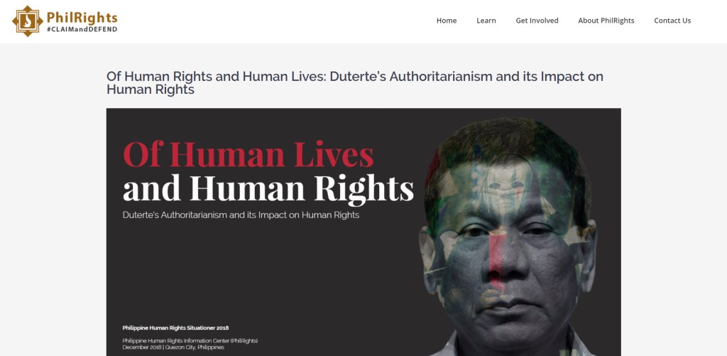 [Off-the-shelf] Philippine Human Rights Situationer 2018&nbsp;-PhilRights