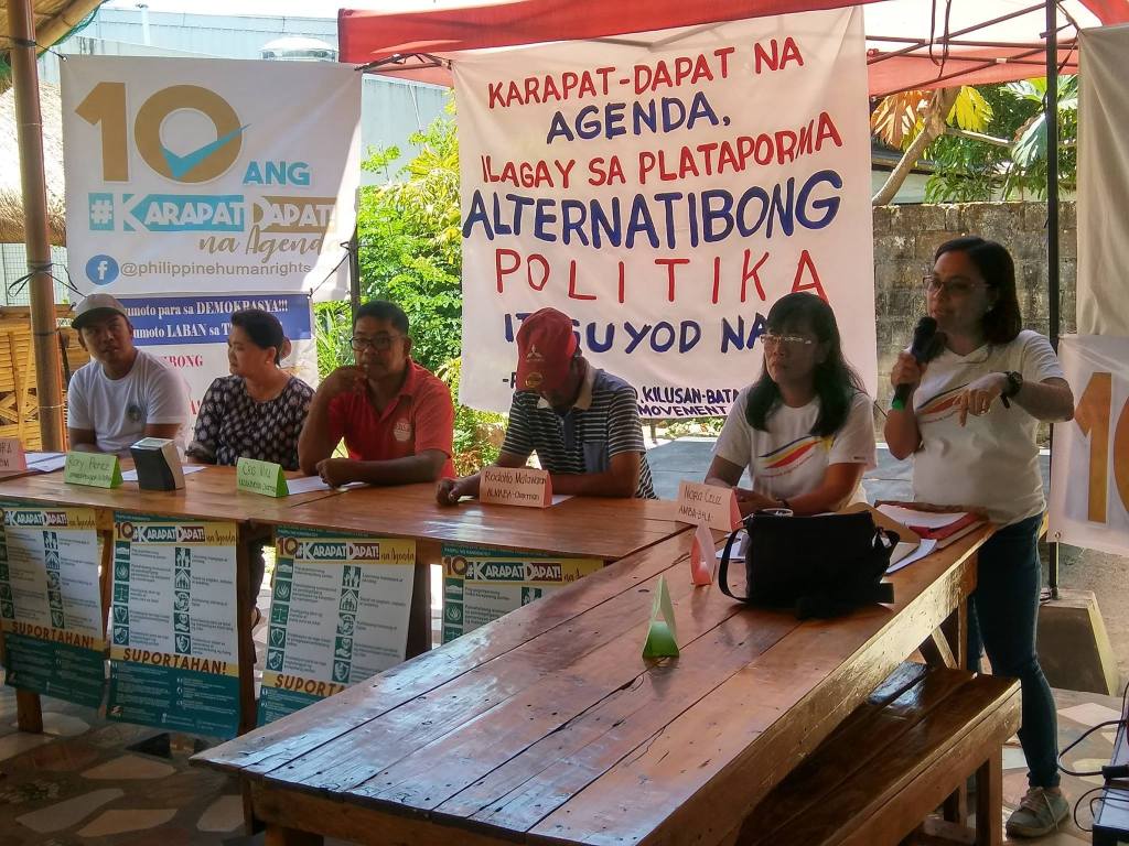 [Press Release] #Eleksyon 2019: Alternatibong Politika, Itaguyod na! Karapat-dapat na Agenda Ipakita sa Balota&nbsp;-AlterPol