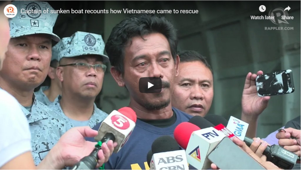 [In the news] INSIDE STORY: How Filipino crew were saved by Vietnamese in West PH Sea&nbsp;-RAPPLER.com