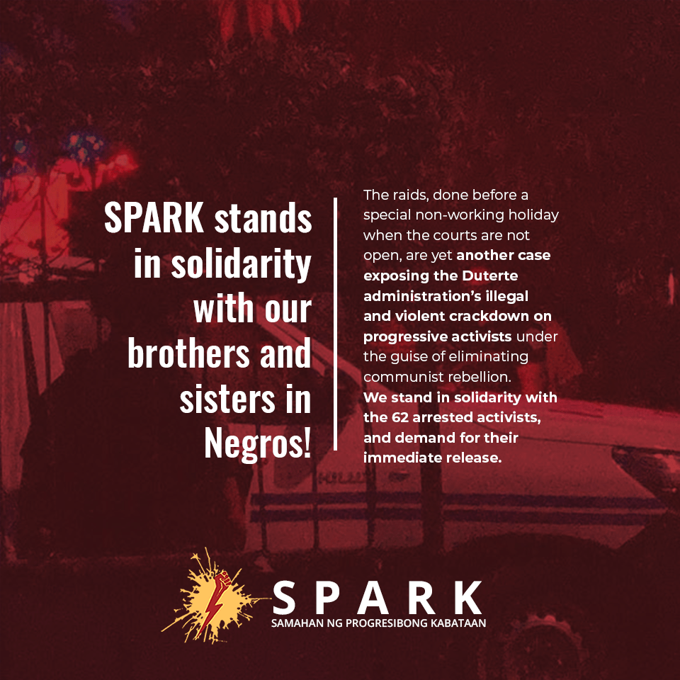 [Statement] SPARK stands in solidarity with our brothers and sisters in&nbsp;Negros!