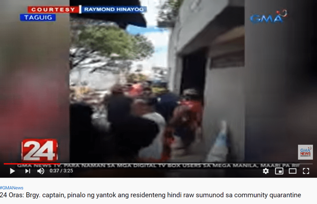 [Action Alert] A barangay chieftain allegedly hit a violator of the Enhanced Quarantine with a bamboo stick&nbsp;-PAHRA