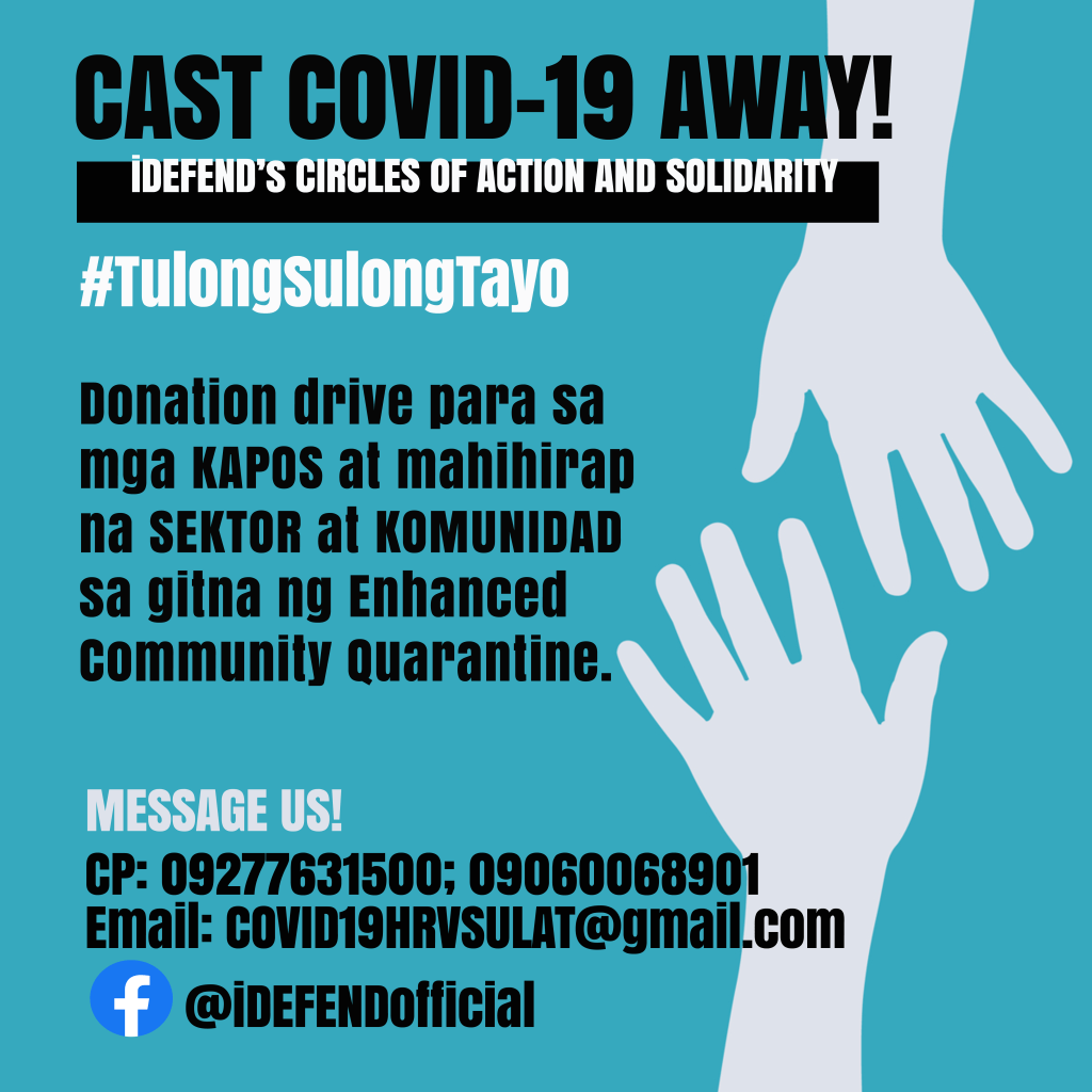 [Campaign] Cast COVID-19 Away! Donation Drive – iDEFEND and&nbsp;PAHRA