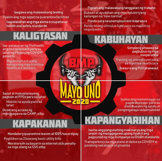 [Statement] Kalusugan, kabuhayan, kapakanan, at kapangyarihan sa masang manggagawa&nbsp;-BMP