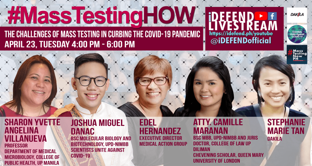 [Video] #MassTestingHOW The Challenges of Mass Testing in Curbing the COVID-19 Pandemic -iDEFEND &&nbsp;PAHRA