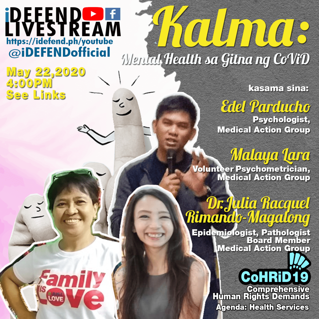 [Video] KALMA: Mental Health sa Gitna ng COVID19 -iDEFEND &&nbsp;PAHRA
