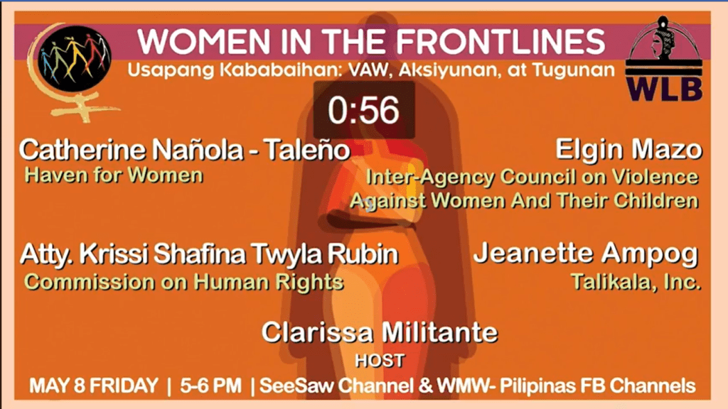 [Video] Women in the Frontlines, Usapang Kababaihan: VAW, Aksiyunan at Tugunan&nbsp;-WMW