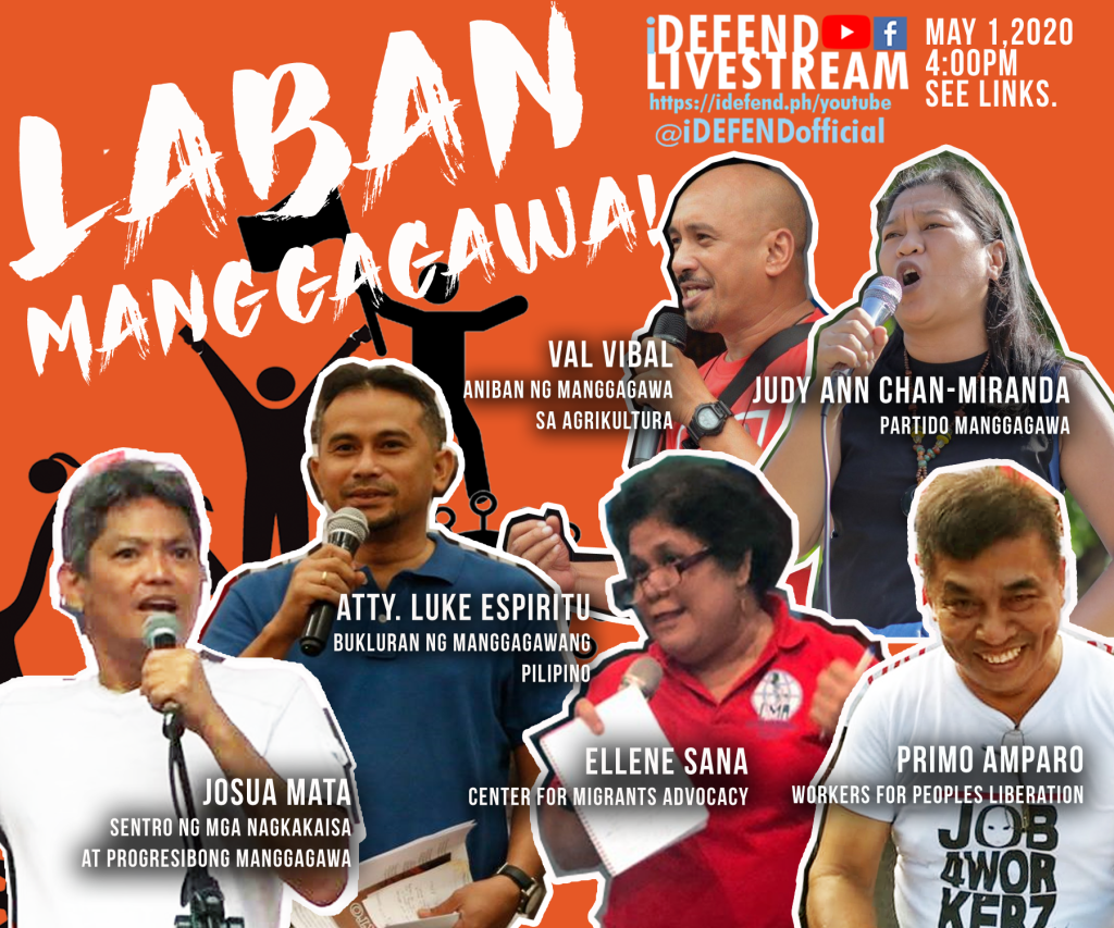 [Video] Laban Manggagawa! Discussion ng mga lider-manggagawa sa Araw ng Paggawa -iDEFEND &&nbsp;PAHRA