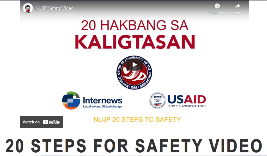 [Video] 2020 Philippine Journalists’ Safety Guide&nbsp;-NUJP