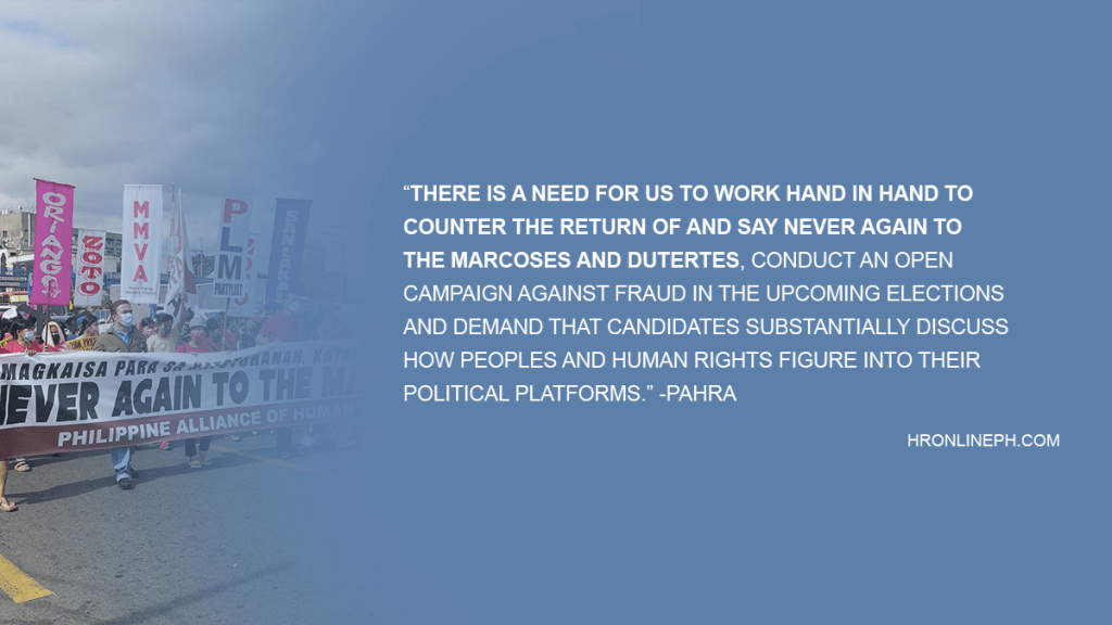 [Statement] On the possible political interference in the disqualification case against Marcos Jr. |&nbsp;PAHRA