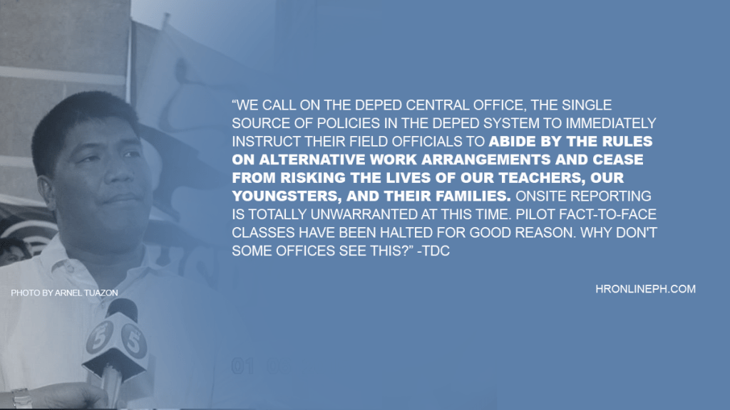 [Statement] Teachers call for academic health break |&nbsp;TDC