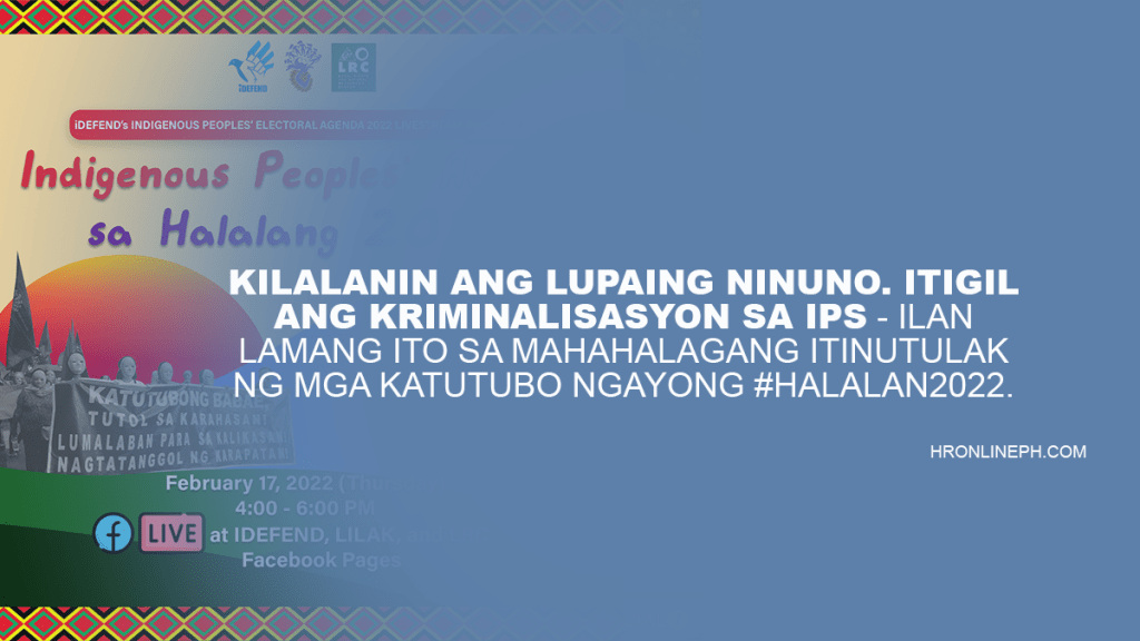 [Video] Indigenous Peoples’ Electoral Agenda |&nbsp;Lilak