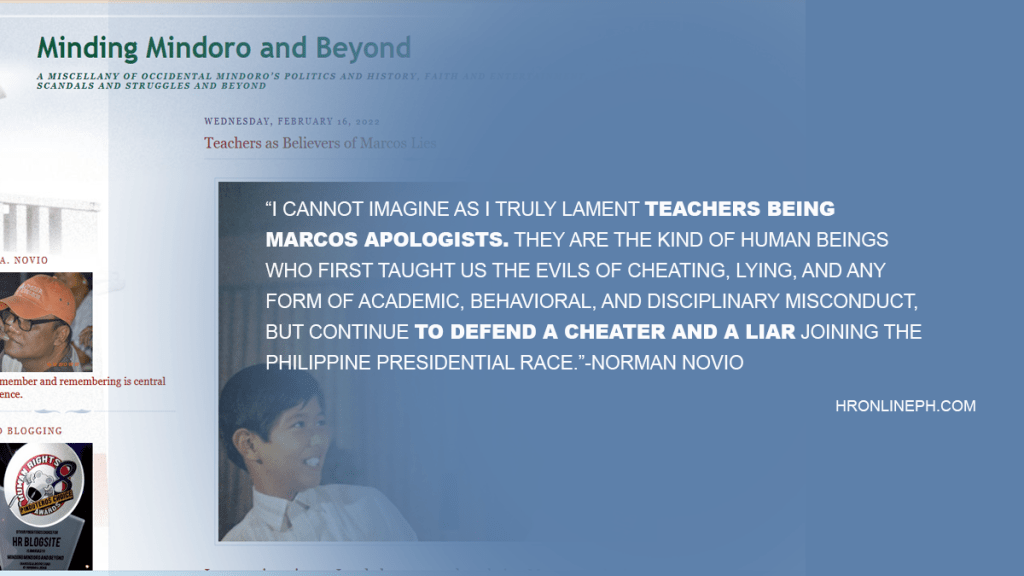 [Right-Up] Teachers as Believers of Marcos Lies | by Norman&nbsp;Novio