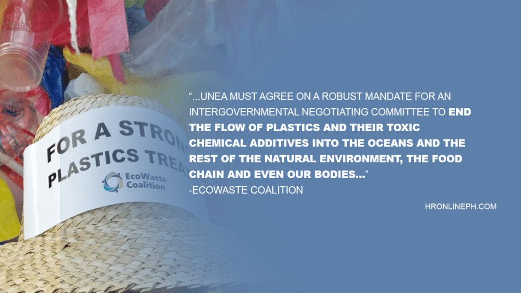 [Press Release] EcoWaste Coalition Joins Clamor for a Strong Plastics&nbsp;Treaty