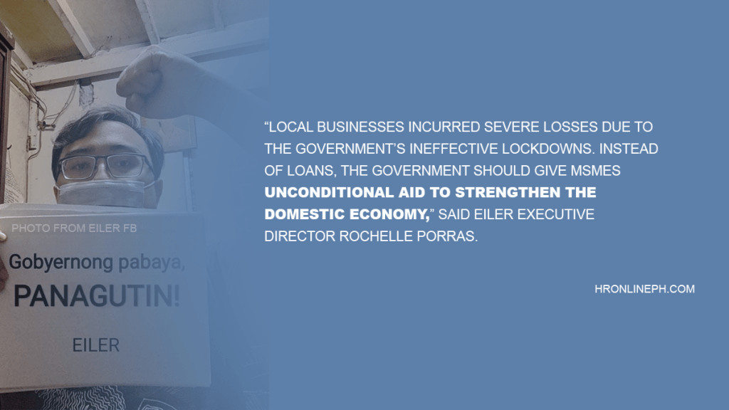 [From the web] “Ayuda not loans” – Labor NGO comments on Bayanihan 2 unused loan funds for MSMEs |&nbsp;EILER