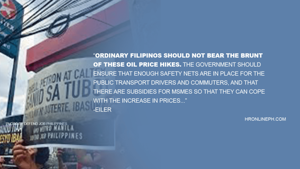 [Press Release] Wage hike for all workers and oil subsidy for PUV drivers amid oil price hikes |&nbsp;EILER