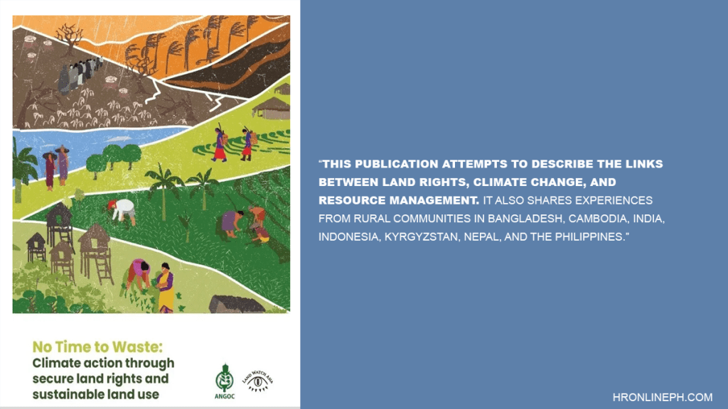 [Off-the-shelf] No Time to Waste: Climate action through secure land rights and sustainable land use |&nbsp;ANGOC