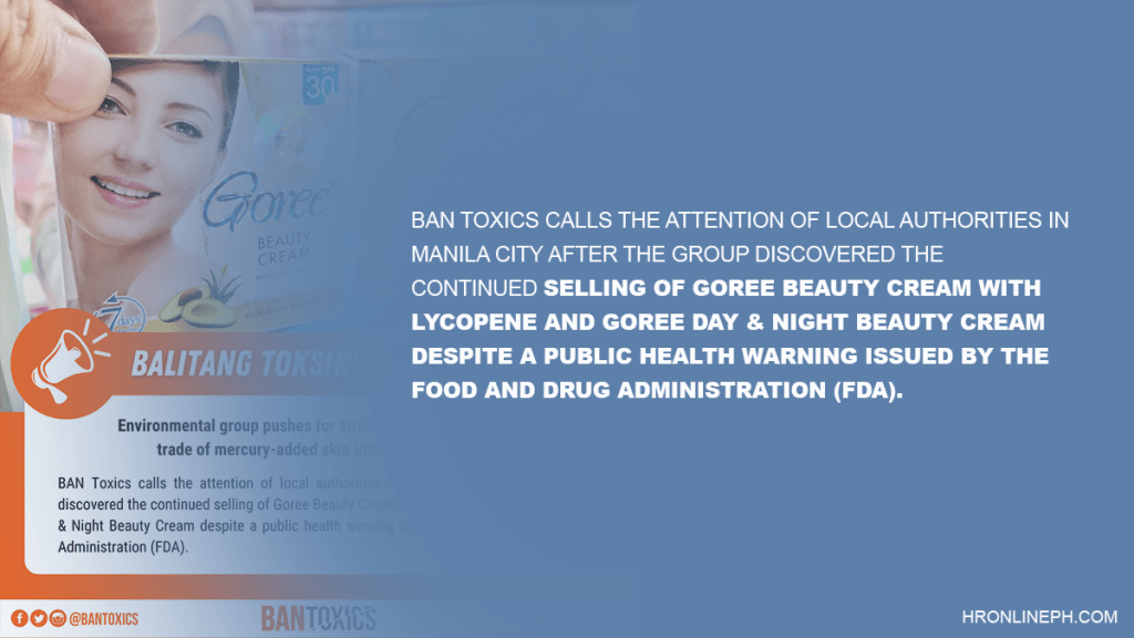 [From the web] Environmental group pushes for stricter regulation as illicit trade of mercury-added skin lighteners prevails | BAN&nbsp;Toxics