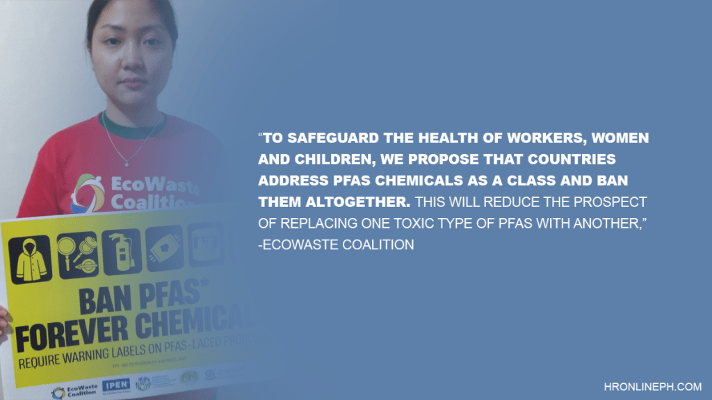 [From the web] Groups Back Phase-Out of Toxic “Forever Chemicals” to Protect Women and Other Vulnerable Sectors | EcoWaste&nbsp;Coalition