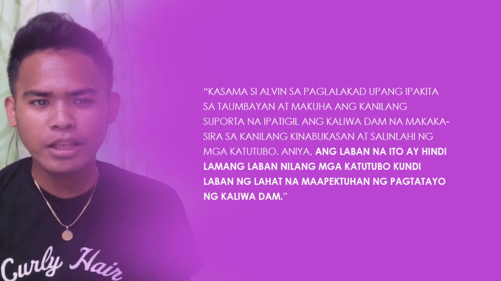 [Video] Pakinggan ang boses ni Alvin, isang kabataang katutubong apektado ng Kaliwa Dam | Stop Kaliwa&nbsp;Dam