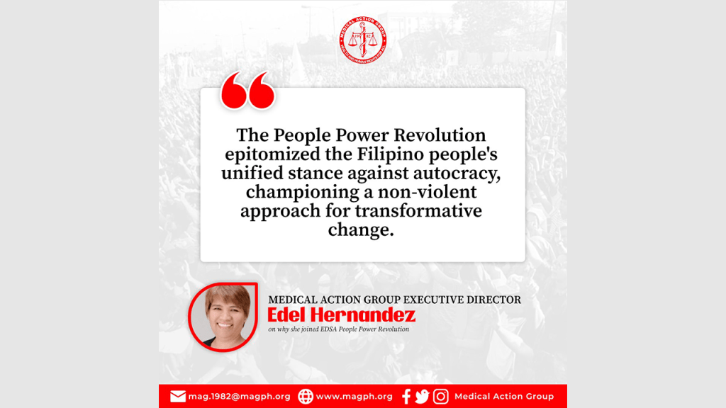 [Statement] Voices of Resilience: How the EDSA People Power Revolution Transformed Healthcare in the Philippines – Insights from Medical Action Group&nbsp;Members