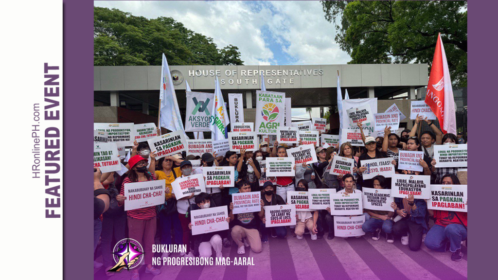 [Press Release] Students and Youth Rally Outside House of Representatives, Calls to Stop Cha-Cha | Aksyon&nbsp;Verde