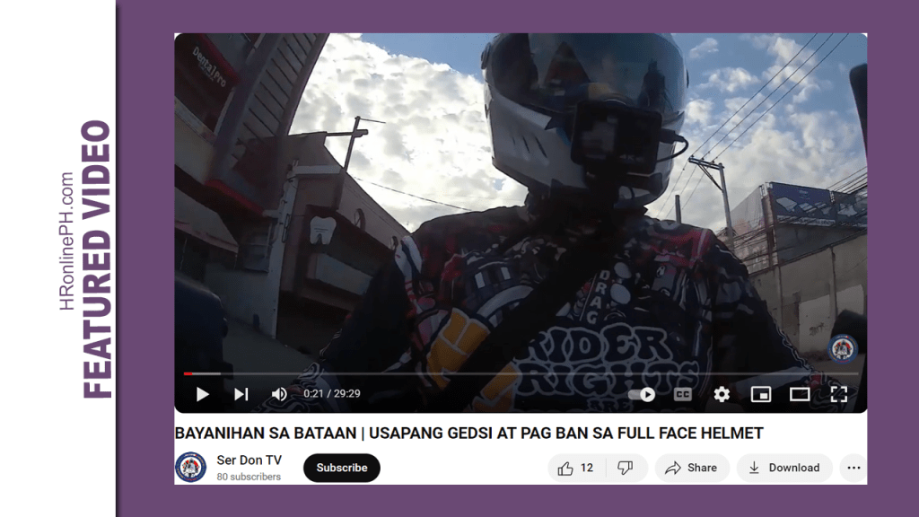 [Video] BAYANIHAN SA BATAAN | USAPANG GEDSI AT PAG BAN SA FULL FACE HELMET | Ser Don&nbsp;TV