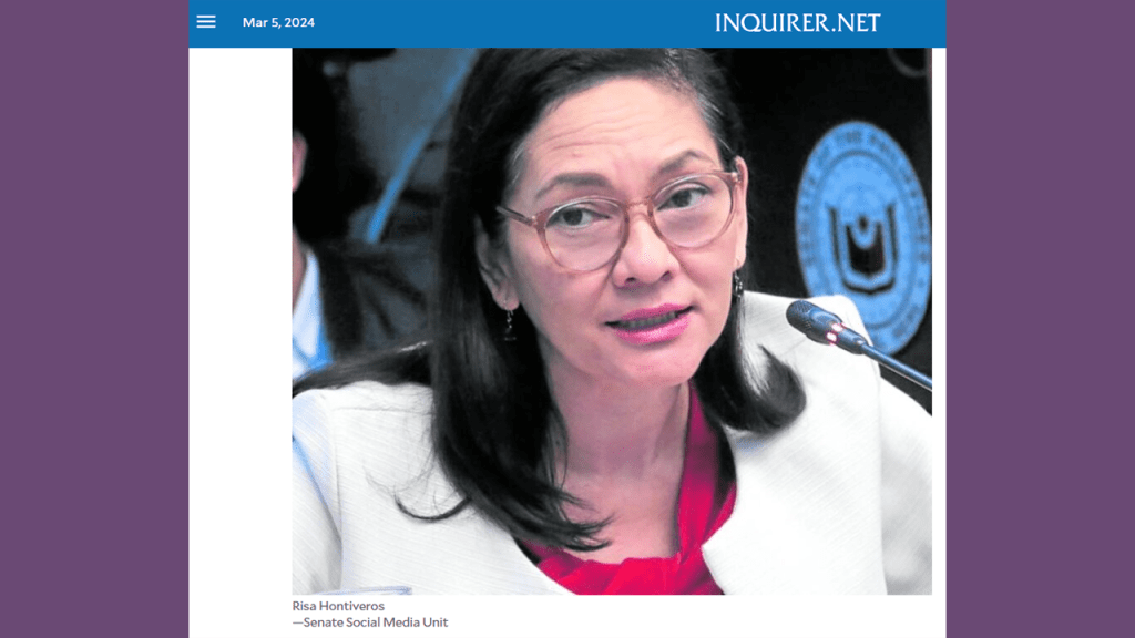 [In the news] Hontiveros on ‘patterns of injustice’ victimizing Filipino farmers |&nbsp;INQUIRER.net
