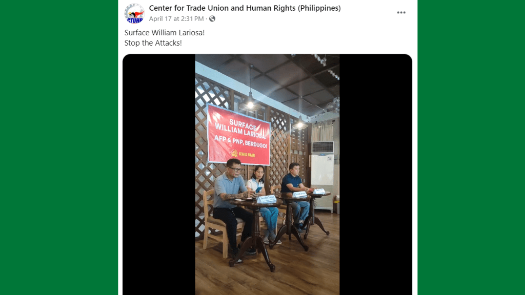 [Statement] Veteran Minda labor activist’s abduction, disappearance hit |&nbsp;CTUHR