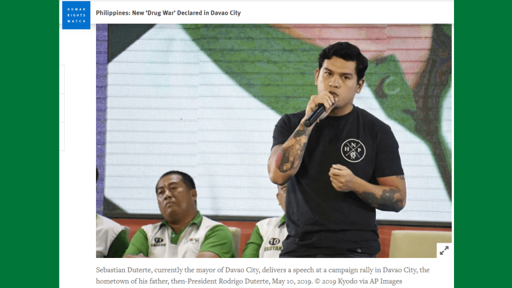 [Press Release] Philippines: New ‘Drug War’ Declared in Davao City |&nbsp;HRW