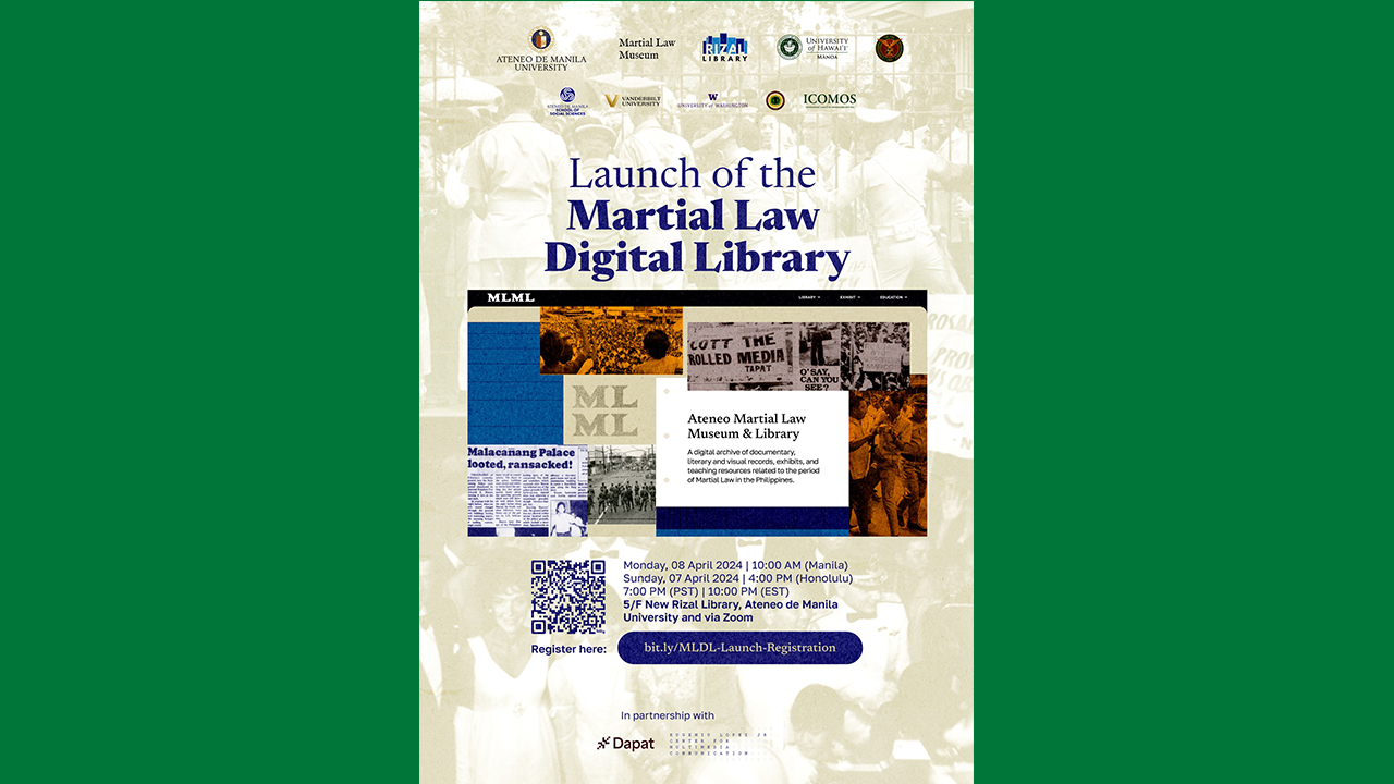 [Event] Launch of the Martial Law Digital Library | Martial Law Museum ...